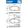VKBP 80395 E SKF Комплект гальмівних колодок дисковий гальм