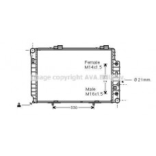 MSA2174 AVA QUALITY COOLING Радіатор охолодження двигуна