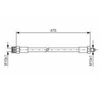 1 987 476 391 BOSCH Гальмівний шланг