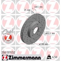 250.1371.52 ZIMMERMANN Гальмівний диск