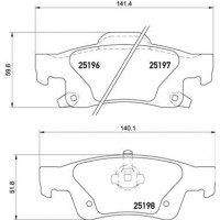 P 37 016 BREMBO Комплект гальмівних колодок дисковий гальм