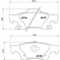 P 37 016 BREMBO Комплект гальмівних колодок дисковий гальм