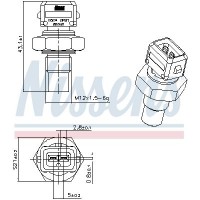 207023 NISSENS Датчик температура охолоджувальної рідини