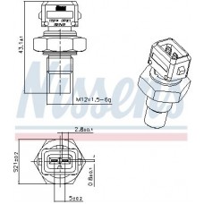 207023 NISSENS Датчик температура охолоджувальної рідини