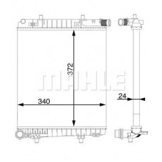 CR 1591 000S MAHLE Радіатор охолодження двигуна