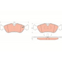 GDB951 TRW Комплект гальмівних колодок дисковий гальм