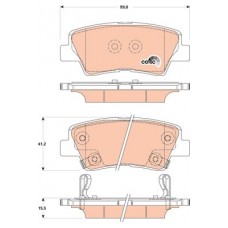 GDB3494 TRW Комплект гальмівних колодок дисковий гальм