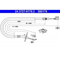 24.3727-0179.2 ATE Тросик, cтояночный тормоз
