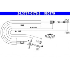 24.3727-0179.2 ATE Тросик, cтояночный тормоз