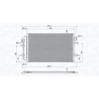 350203100900 MAGNETI MARELLI Конденсатор кондиціонера