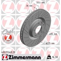 400.5548.20 ZIMMERMANN Гальмівний диск