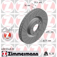 400.5548.20 ZIMMERMANN Гальмівний диск