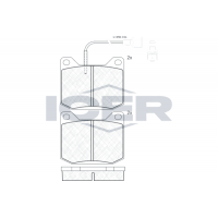 180248 ICER КомплеК т гальмівних колодок, дискове гальмо