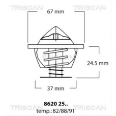 8620 2591 TRISCAN Термостат охолоджувальна рідина