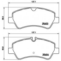 P 24 160 BREMBO КомплеК т гальмівних колодок, дискове гальмо