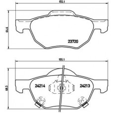 P 28 036 BREMBO Комплект гальмівних колодок дисковий гальм