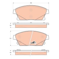 GDB1847 TRW Комплект гальмівних колодок дисковий гальм