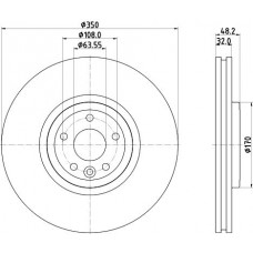 8DD 355 132-481 HELLA Гальмівний диск