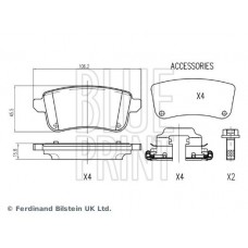 ADBP420093 BLUE PRINT КомплеК т гальмівних колодок, дискове гальмо