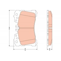 GDB3473 TRW Комплект гальмівних колодок дисковий гальм