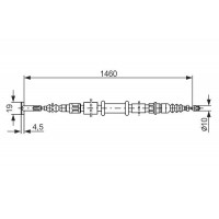 1 987 477 375 BOSCH Тросик, cтояночный тормоз