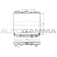 103360 AUTOGAMMA Радіатор охолодження двигуна
