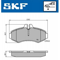 VKBP 80412 SKF Комплект гальмівних колодок дисковий гальм