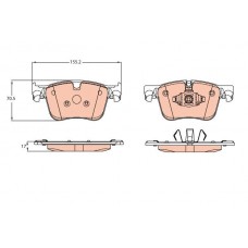 GDB2193 TRW КомплеК т гальмівних колодок, дискове гальмо
