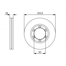 0 986 479 R37 BOSCH Гальмівний диск