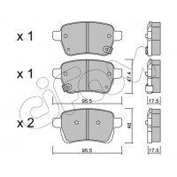 822-1012-0 CIFAM Комплект гальмівних колодок дисковий гальм