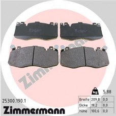 25300.190.1 ZIMMERMANN Комплект гальмівних колодок дисковий гальм