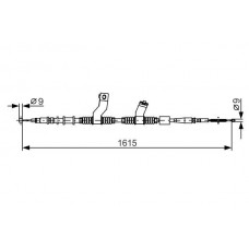 1 987 482 353 BOSCH Тросик, cтояночный тормоз