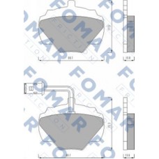 FO 446081 FOMAR Friction Комплект гальмівних колодок дисковий гальм