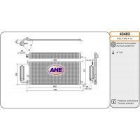 43483 AHE Конденсатор кондиціонера