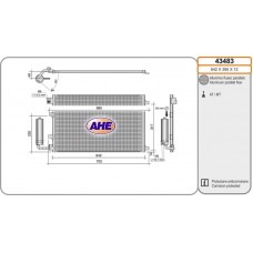 43483 AHE Конденсатор кондиціонера