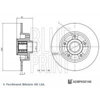ADBP430146 BLUE PRINT Гальмівний диск