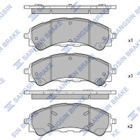 SP4445 Hi-Q Комплект гальмівних колодок дисковий гальм