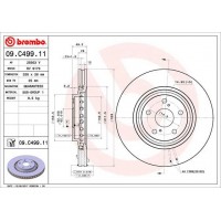 09.C499.11 BREMBO Гальмівний диск
