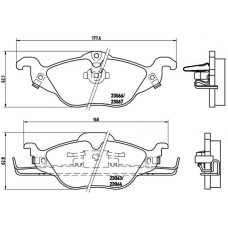 P 59 030 BREMBO Комплект гальмівних колодок дисковий гальм