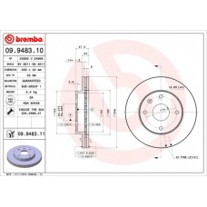 09.9483.11 BREMBO Гальмівний диск