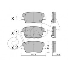 822-1242-0 CIFAM Комплект гальмівних колодок дисковий гальм
