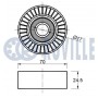 540822 RUVILLE Паразитный / ведущий ролик, Поліклиновий ремінь