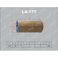 Повітряний фільтр LYNXauto LA-177
