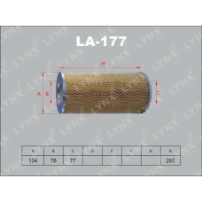 Повітряний фільтр LYNXauto LA-177