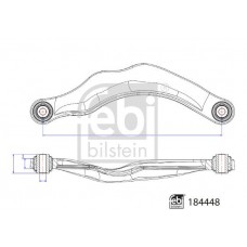 184448 FEBI BILSTEIN Ричаг незалежної підвіски колеса, подвеска колеса 184448 FEBI BILSTEIN Ричаг незалежної підвіски колеса, подвеска колеса
