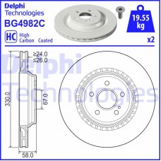BG4982C DELPHI Гальмівний диск