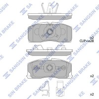 SP2154 Hi-Q Комплект гальмівних колодок дисковий гальм