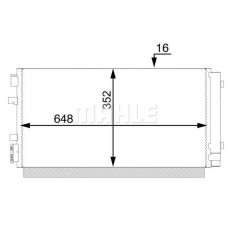AC 44 000S MAHLE Конденсатор кондиціонера