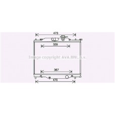 MZ2286 AVA QUALITY COOLING Радіатор охолодження двигуна