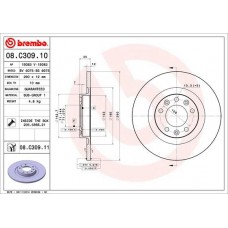 08.C309.11 BREMBO Гальмівний диск